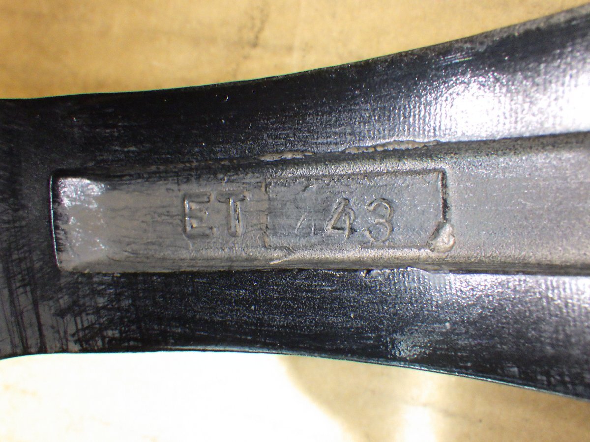 【山形 酒田発】中古 アルミホイール4本セット メーカー不明 15インチ 5.5J+43 100/4H ハブ径約65mm 写真にある物のみ ◇説明欄要確認◇_画像5