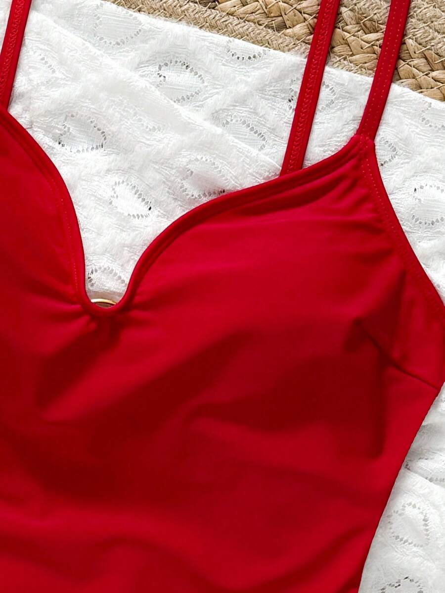  женский купальный костюм One-piece 1 шт задний отсутствует Hal ta- шея женский One-piece купальный костюм летний 