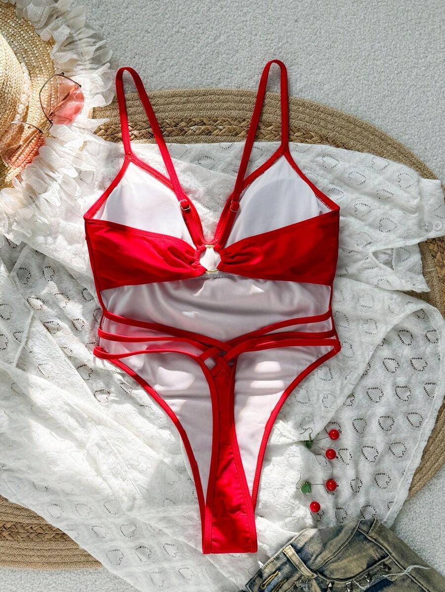  женский купальный костюм One-piece 1 шт задний отсутствует Hal ta- шея женский One-piece купальный костюм летний 