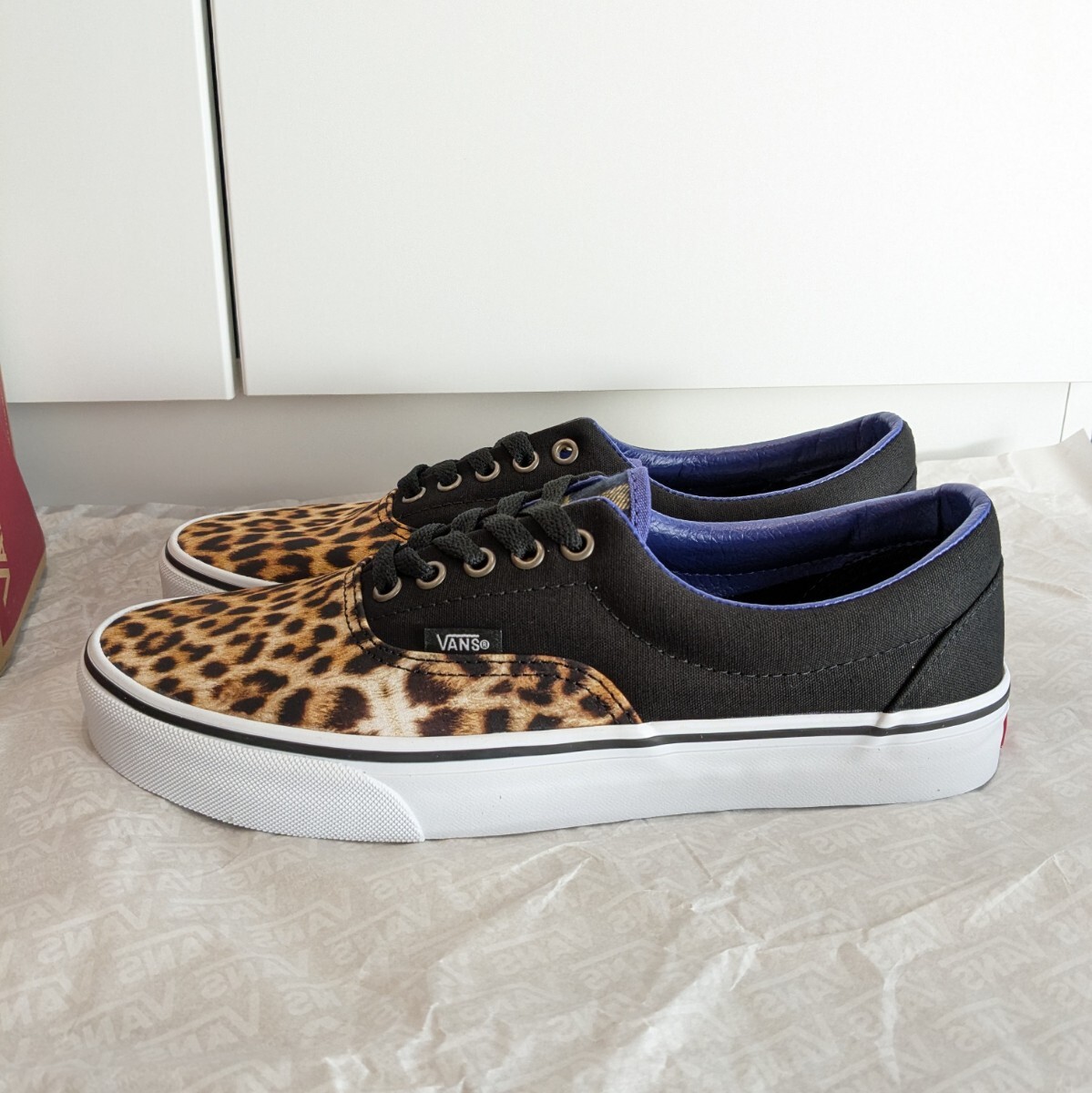  новый товар US план VANS ERA Vans ela спортивные туфли 26cm не использовался леопардовый рисунок животное рисунок 