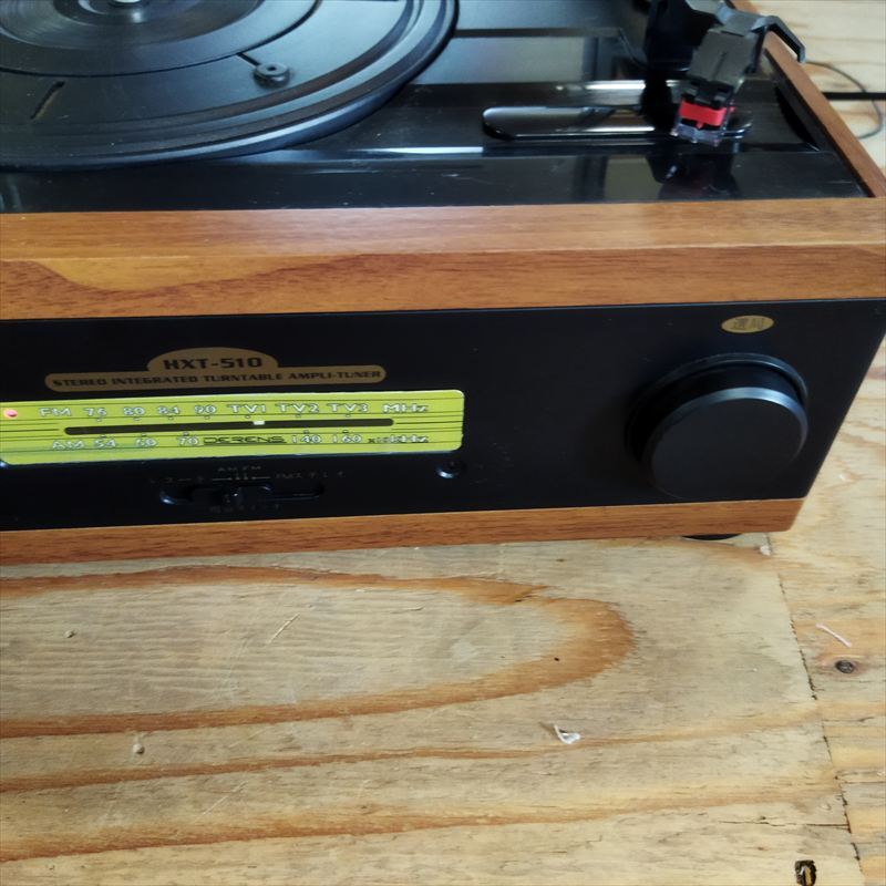 一体型【レコードプレーヤー】KF0801-7　ラジオ　ターンテーブル_画像3