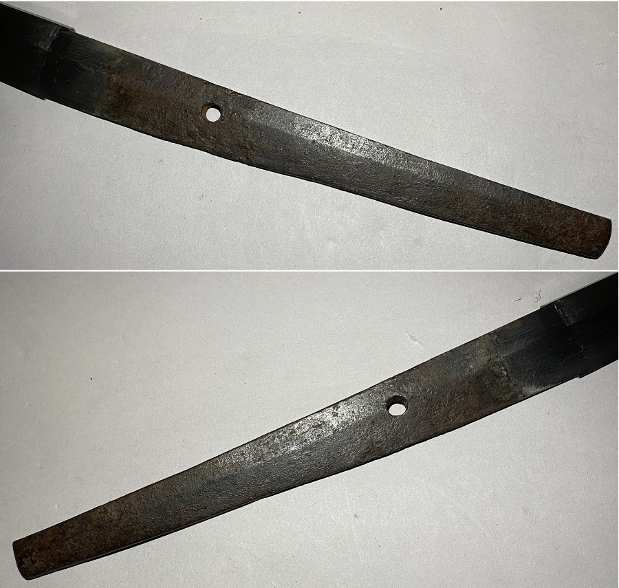 【真剣】時代刀！刃長６９.2㎝/大反2.4㎝★時代拵/倶利伽羅剣龍王目貫/赤銅魚子地縁頭◆居合/抜刀/試切り★昭和27年大名登録/大分3420_画像8