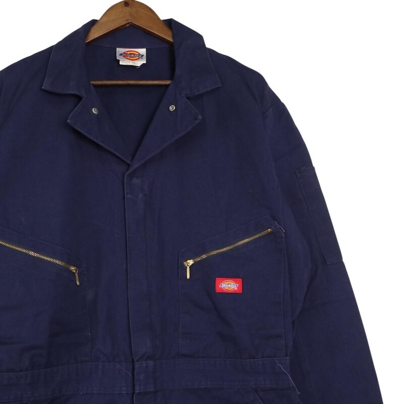 ディッキーズ つなぎ オールインワン 大きいサイズ古着 メンズUS-46 TALLサイズ ネイビー系 pc-0577_画像3
