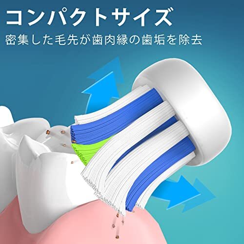Trustnice 電動歯ブラシ 替えブラシ ミニ コンパクト フィリップス ソニッケアー : 対応 互換ブラシ ダイヤ_画像2