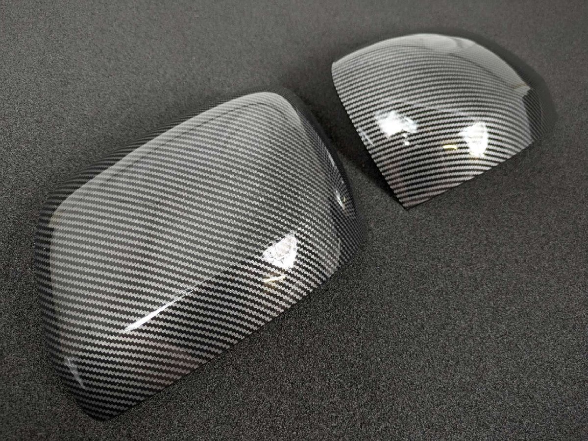スポーティ全開♪ カーボン ルック ドアミラー カバー ハイゼットカーゴ S700V S710V クルーズターボ スペシャル デッキバン 電動ミラー_画像2