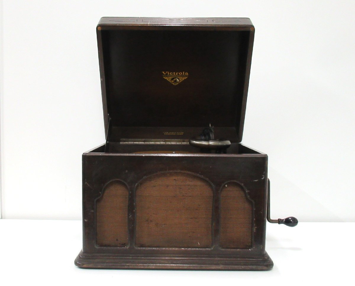 victor victrola ビクター ビクトローラ J1-81 蓄音機 J84◇音出しOK Victrola ビクトローラ 蓄音機 本体 J1-50