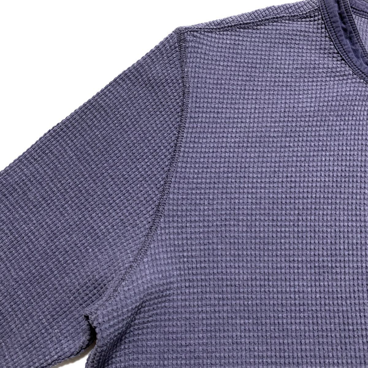 00s OLD GAP 長袖 Tシャツ 無地 サーマル ブラウン Y2K Old Gap オールドギャップ 00s ヘンリーネック サーマル