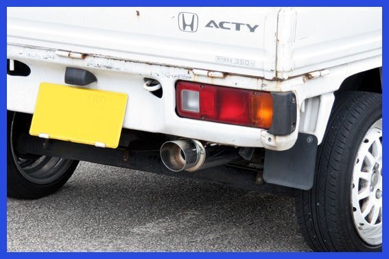 [セール] 送料無料 アクティトラック 車マフラー HA6 HA7 HA8 HA9 ステンレス ZAWARD 砲弾型 カーパーツ Bluefin ホンダ ACTY 401-023