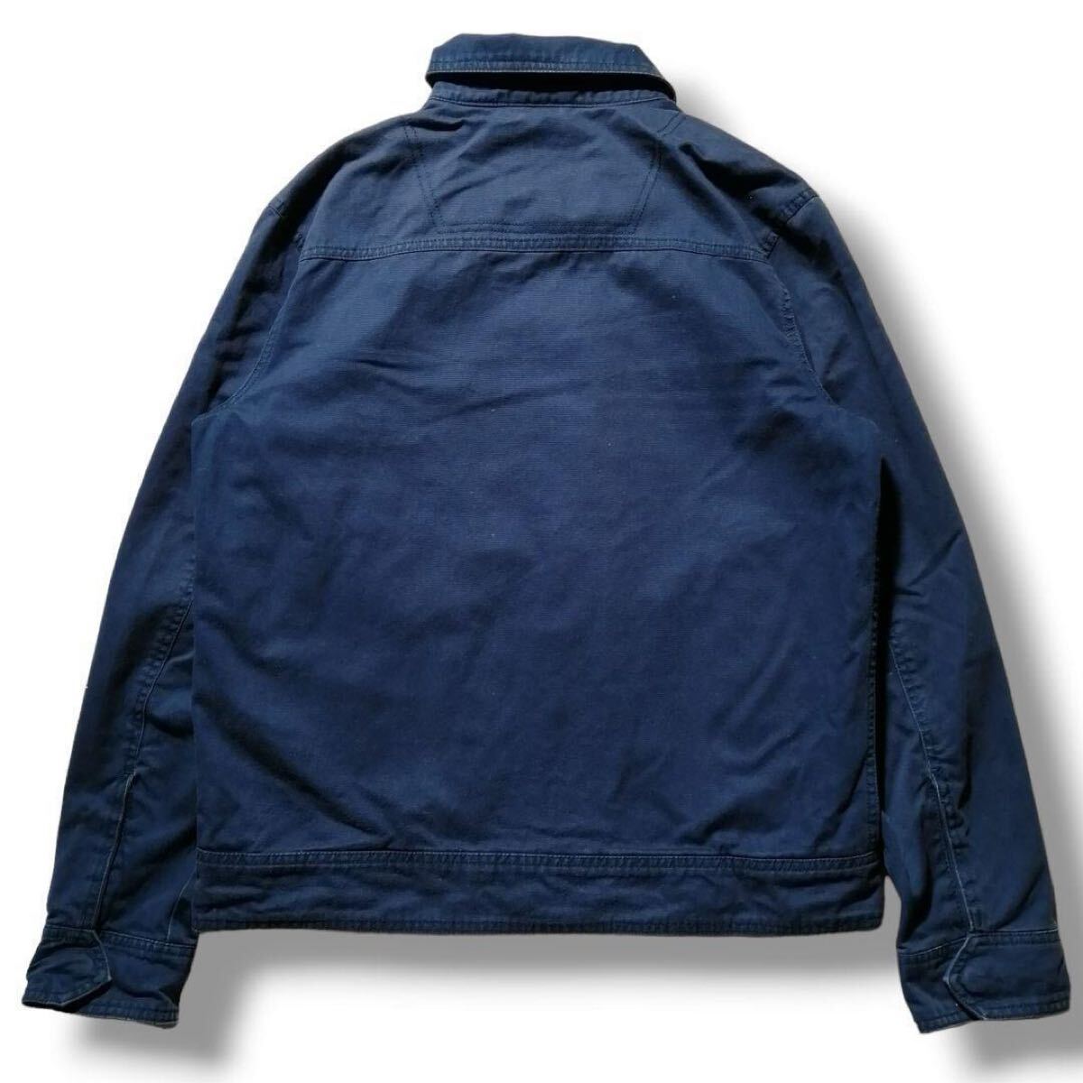 TimberlandハリントンジャケットXLブルー古着グランパ美品CBOYレア 古着 ティンバーランド Timberland コットン ジャケット
