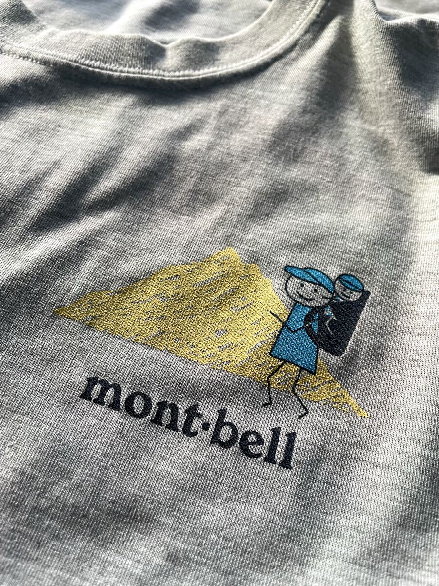 USED прекрасный товар Mont Bell mont-bell футболка серый для мужчин и женщин S размер мужчина S женщина M соответствует короткий рукав футболка . серый 