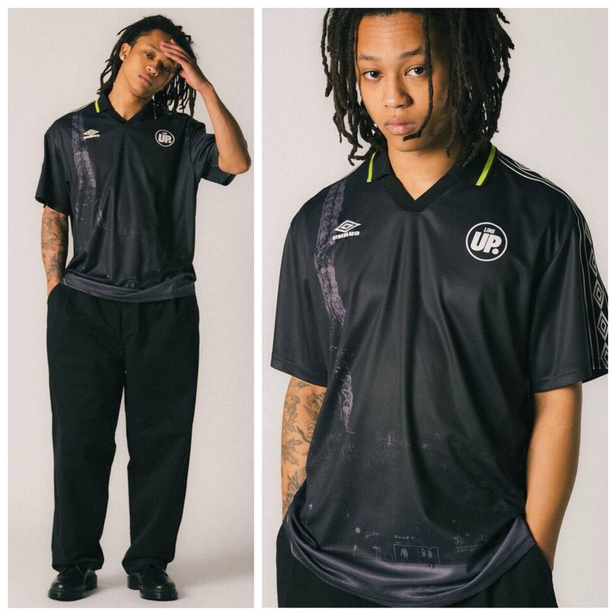 新品 417 EDIFICE UMBRO × LINEUP game shirt ゲームシャツ 定価14300円 L