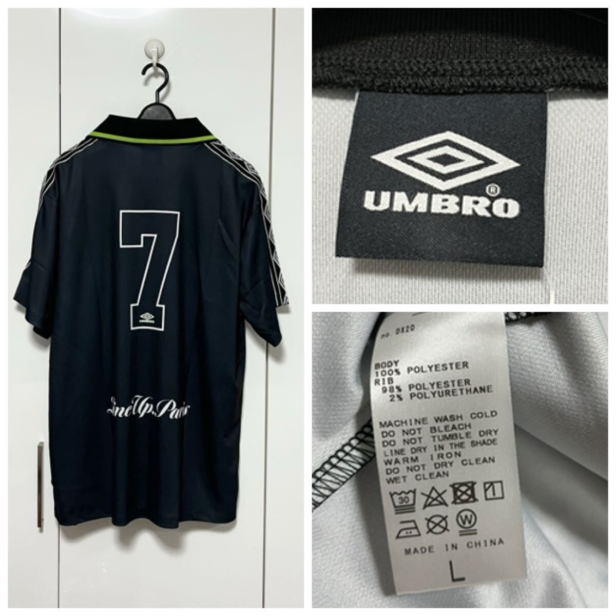 新品 417 EDIFICE UMBRO × LINEUP game shirt ゲームシャツ 定価14300円 L
