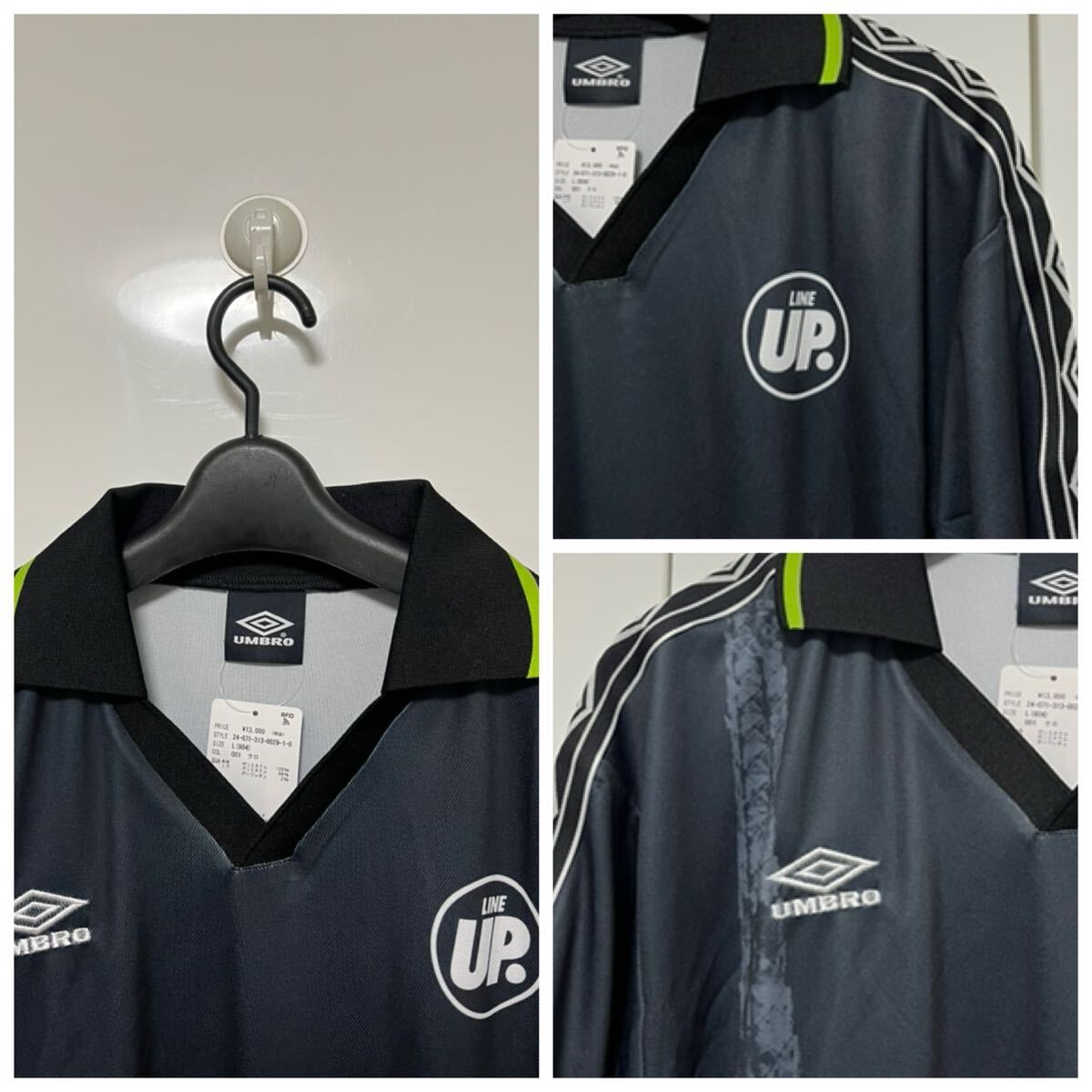 新品 417 EDIFICE UMBRO × LINEUP game shirt ゲームシャツ 定価14300円 L
