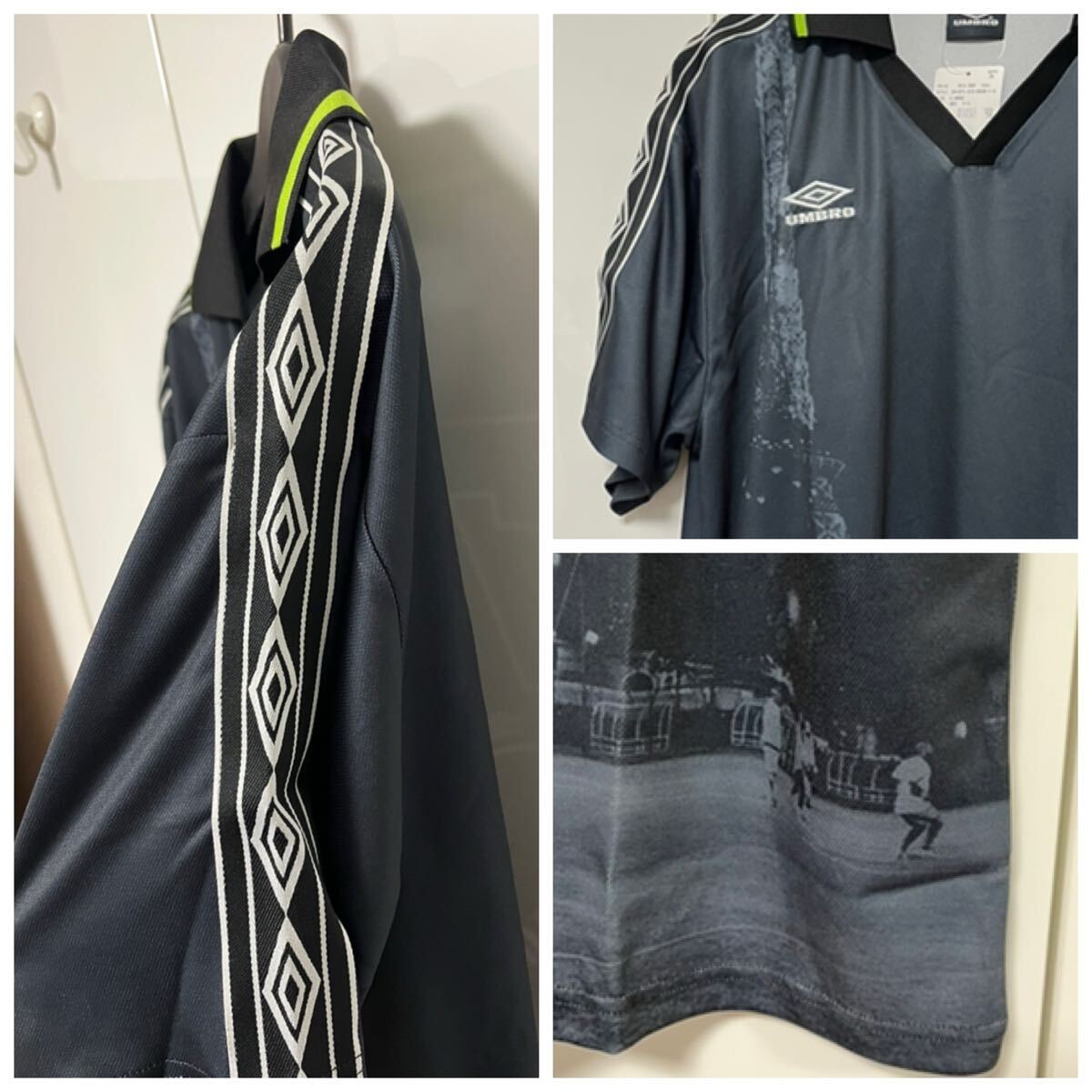 新品 417 EDIFICE UMBRO × LINEUP game shirt ゲームシャツ 定価14300円 L