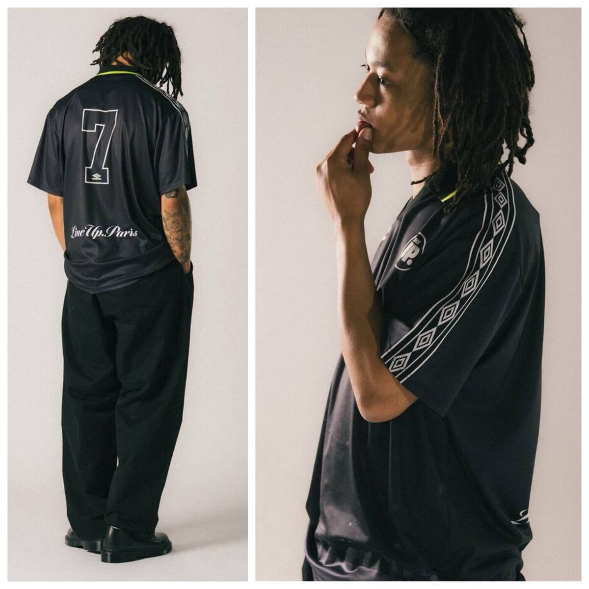新品 417 EDIFICE UMBRO × LINEUP game shirt ゲームシャツ 定価14300円 L