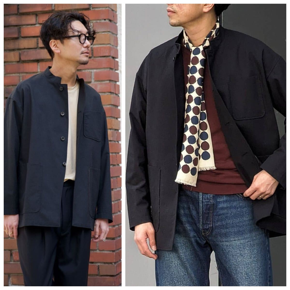 新品 EDIFICE 【rue de seine / リュ ドゥ セーヌ】フレンチジャケット ブラック 定価101200円 40 L