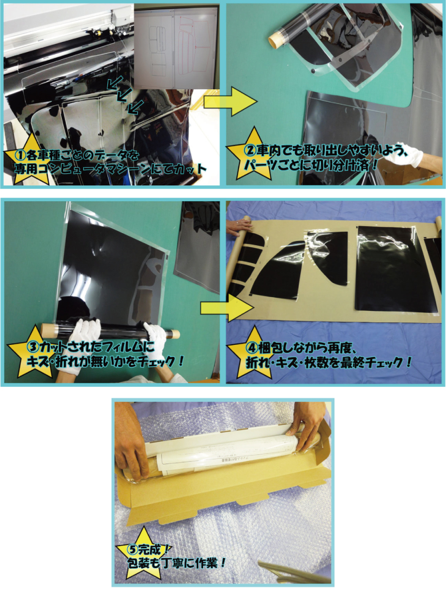 【クリスタリン90 パーツ単品販売】【フロントドア片側1面のみ】車種別 カット済みカーフィルム_画像10