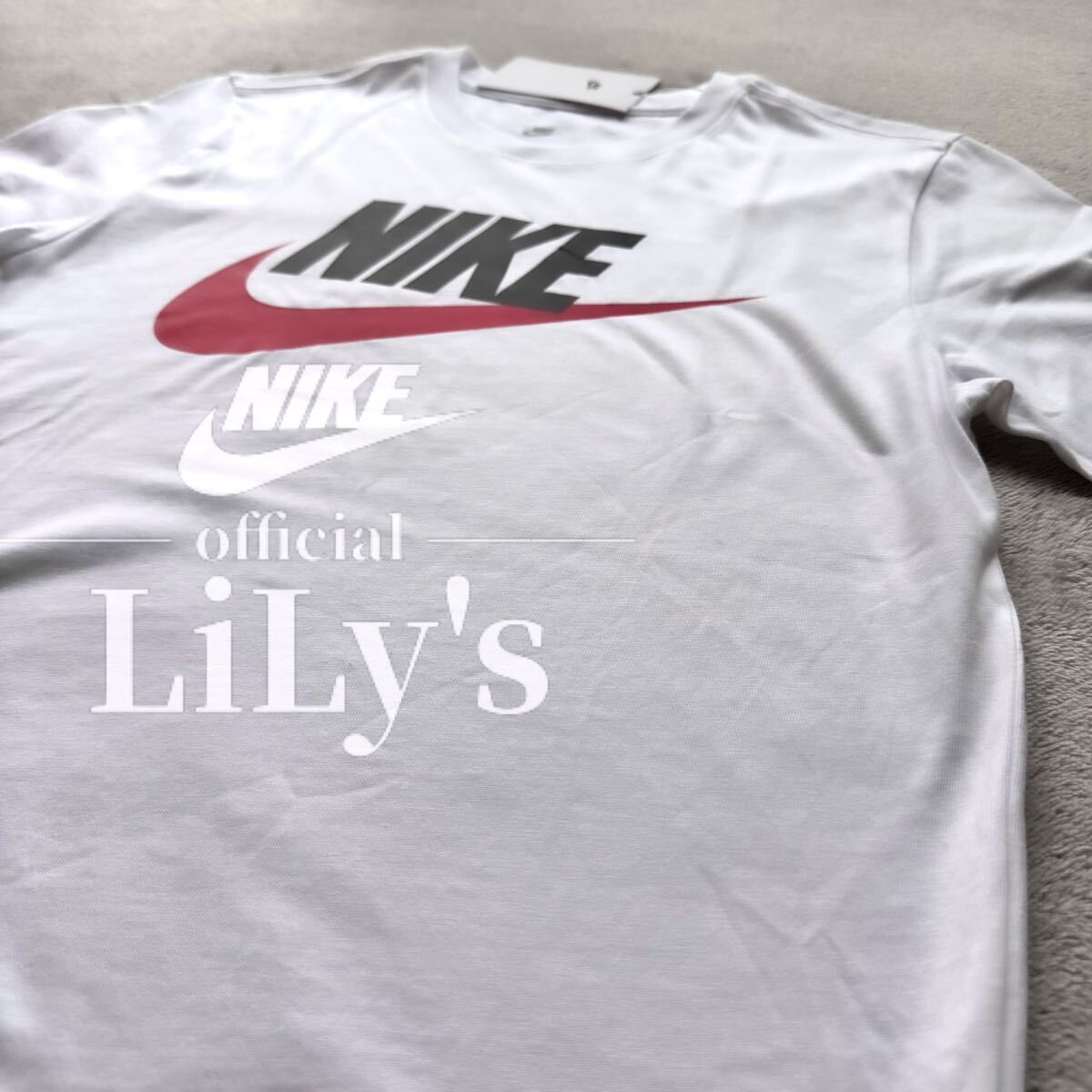 新品 NIKE Tシャツ Sサイズ AR5005 白赤 送料込み スウォッシュ ホワイト 半袖Tシャツ_画像3