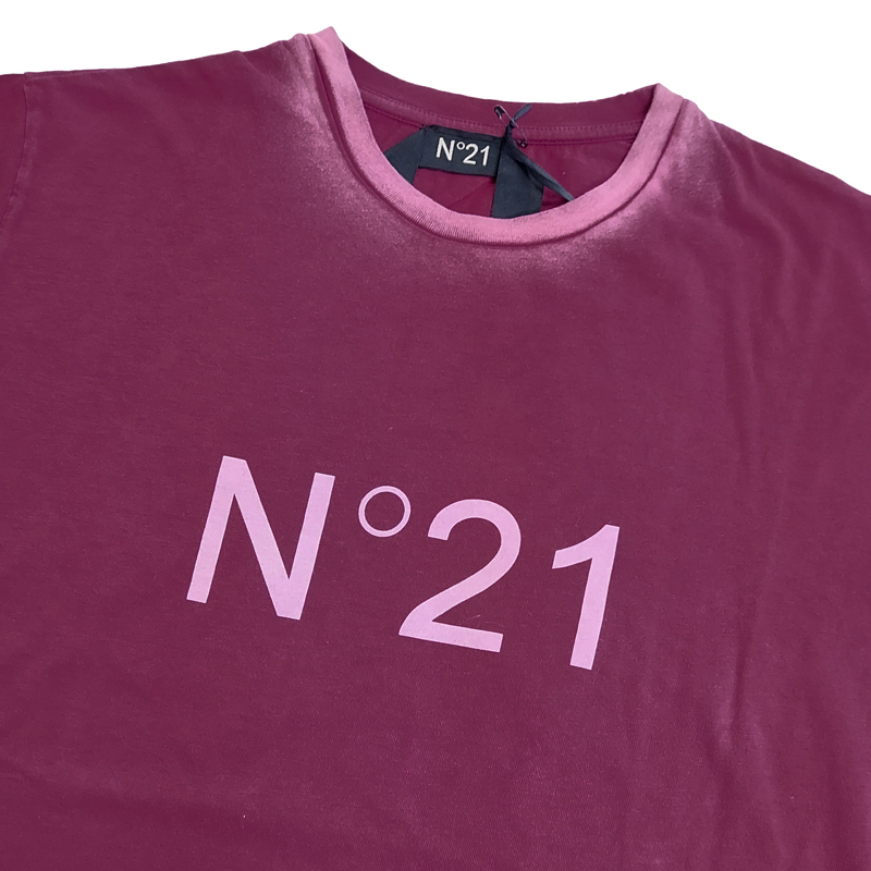 ヌメロ ヴェントゥーノ N°21 新品 半袖 Tシャツ F031 4203 3676 XL ワイン 赤紫 丸首 クルーネック 並行輸入品 クリックポストで送料無料_画像4