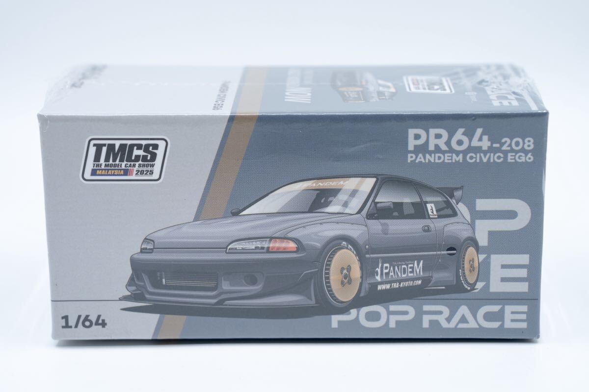 マレーシア TMCS 限定 POPRACE 1/64 PR64-208 パンデム ホンダ シビック ダーククローム EG6 PANDEM CIVIC POP RACE ポップレース_画像1