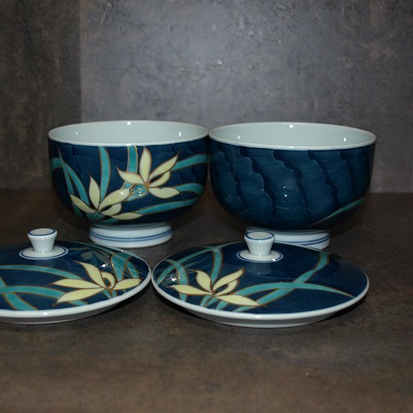 有田焼?光玉作◇蓋つき茶碗10腳セット◇數(shù)度のみ使用　美品