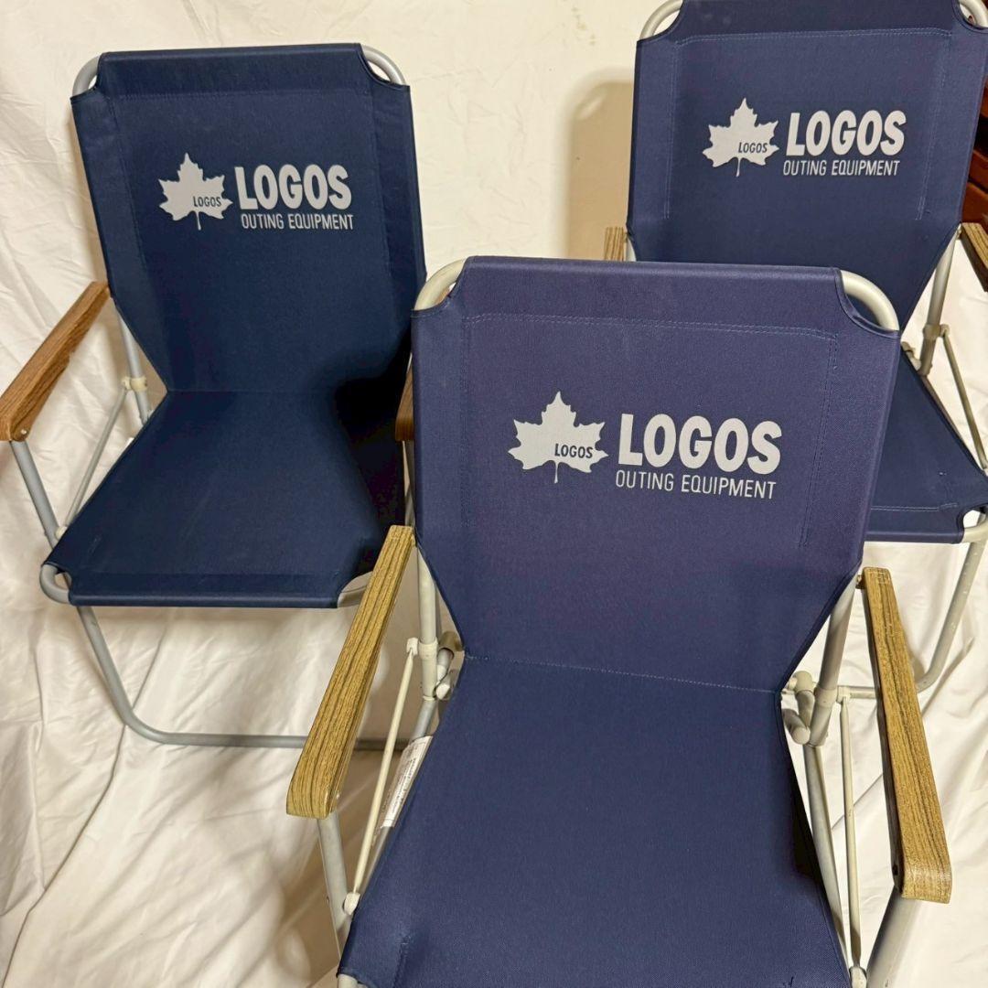 ロゴス ダーリングチェア 折りたたみ椅子 肘掛け キャンプ椅子 3脚セット ロゴス ダーリングチェア 折りたたみ椅子 肘掛け キャンプ椅子 3