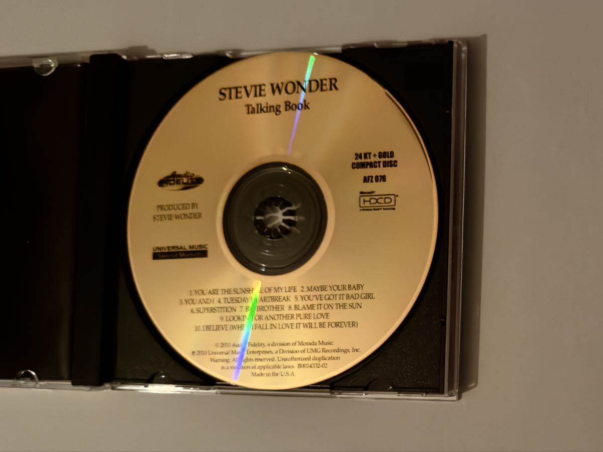 Stevie Wonder Talking Book HDCD AUDIO FIDELITY 24KT GOLD CD ゴールドCD 廃盤 スティーヴィー・ワンダー トーキング・ブック _画像3