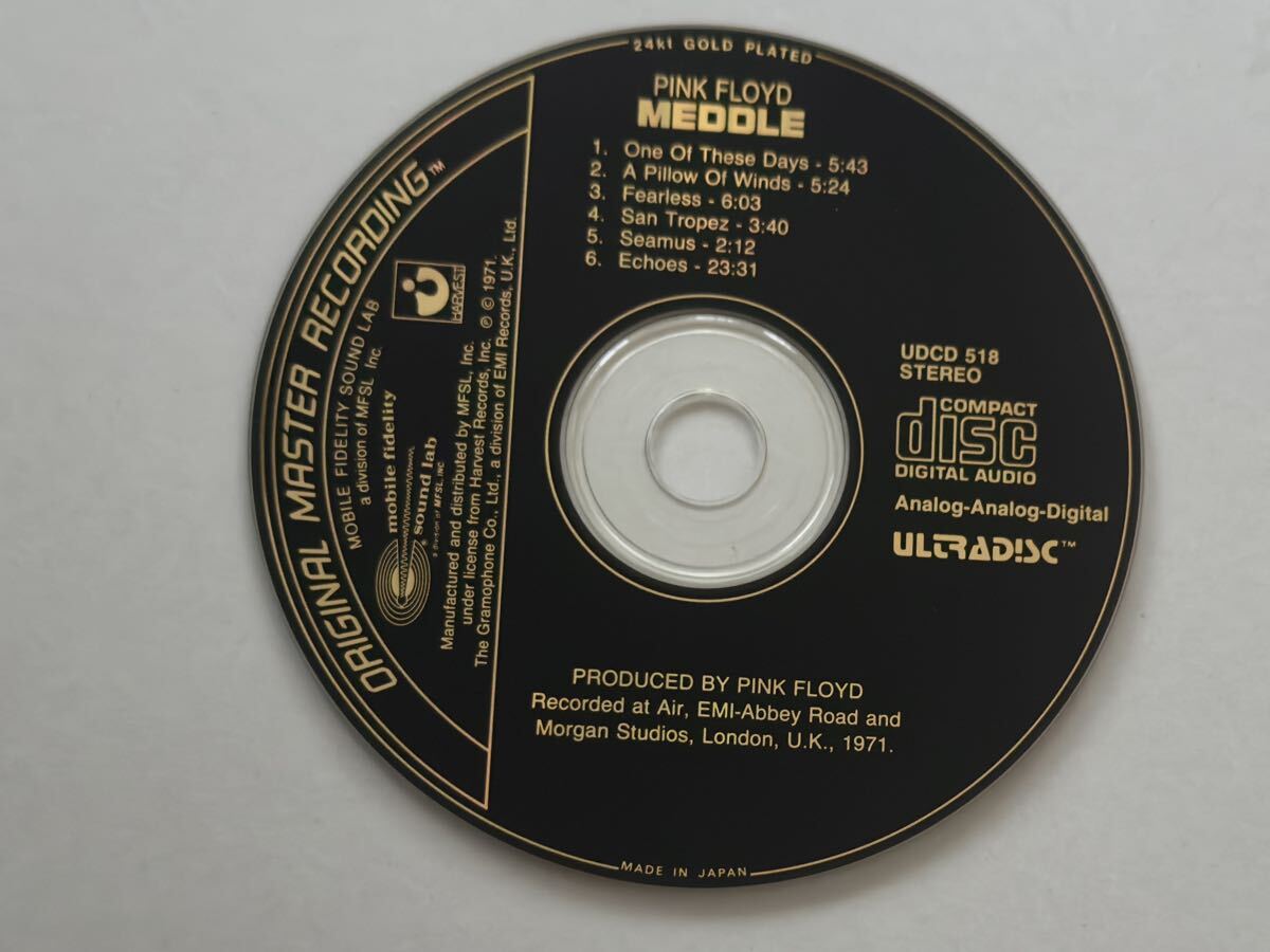 Pink Floyd Meddle 24KT GOLD CD Mobile Fidelity MFSL made in japan モービル・フィデリティ ピンク・フロイド おせっかい 廃盤_画像3