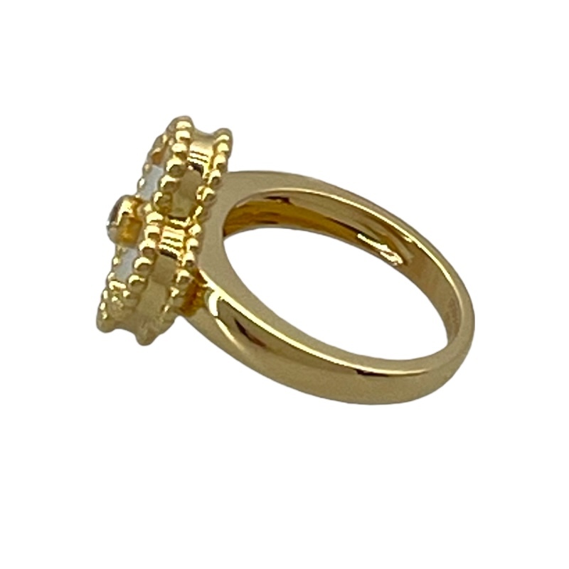 ヴァンクリーフ&アーペル Van Cleef & Arpels ヴィンテージアルハンブラリング ゴールド 750/MOP/ダイヤモンド ジュエリー 中古_画像3