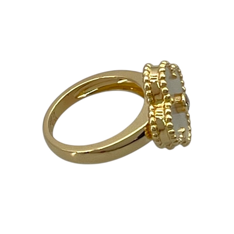 ヴァンクリーフ&アーペル Van Cleef & Arpels ヴィンテージアルハンブラリング ゴールド 750/MOP/ダイヤモンド ジュエリー 中古_画像4