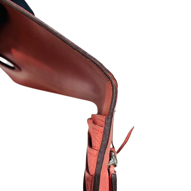 エルメス HERMES ドゴンロング T刻 フラミンゴ シルバー金具 トゴ 長財布 レディース 中古_画像7