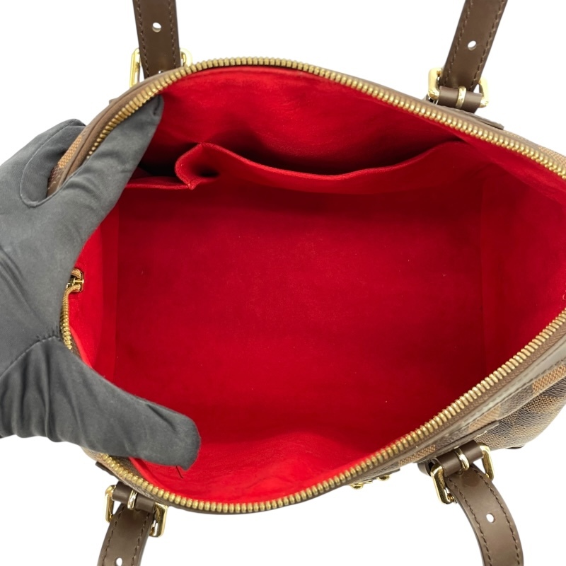 ルイ・ヴィトン LOUIS VUITTON バークレー N52000 ブラウン ダミエ・エベヌ ハンドバッグ レディース 中古_画像6