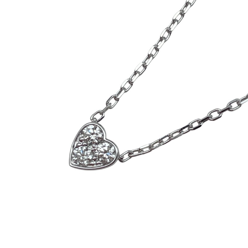 カルティエ Cartier ミニハートオブカルティエネックレス ホワイトゴールド 750 ダイヤモンド ジュエリー 中古_画像1