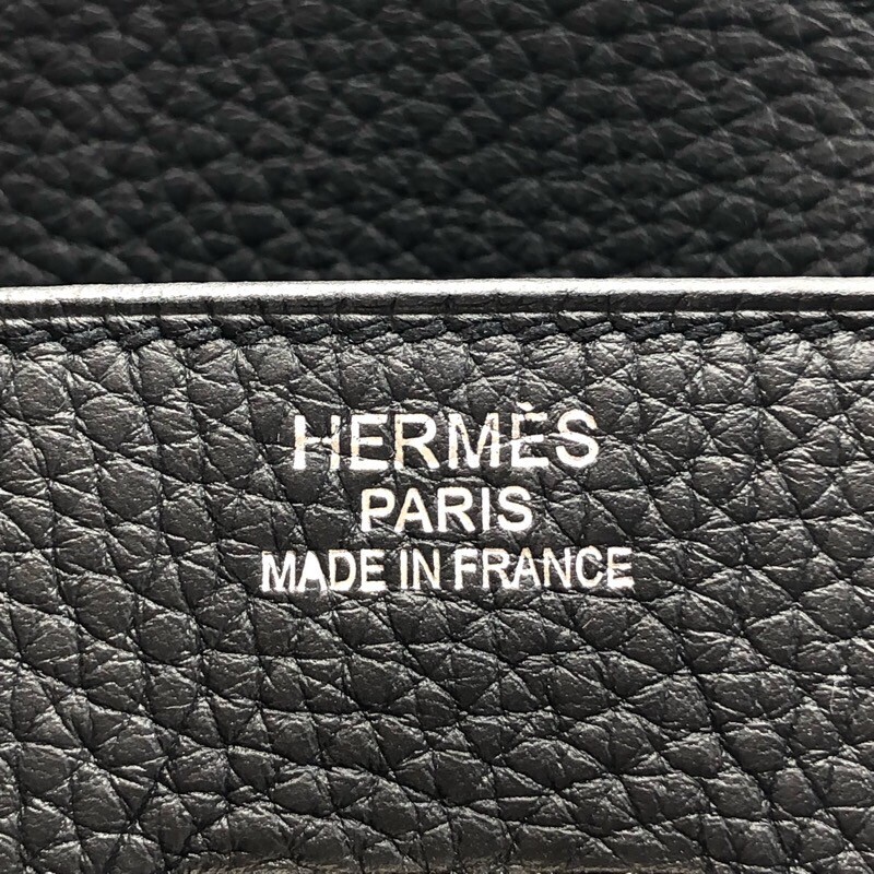 エルメス HERMES バーキン35 □O刻 ブラック×SV金具 トリヨン ハンドバッグ ユニセックス 中古_画像7