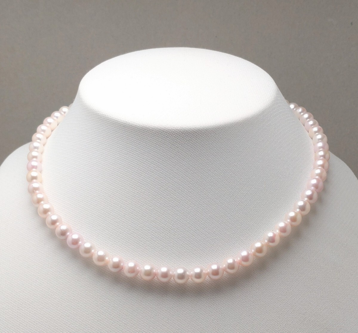 ∮真珠専門館∮ アコヤ真珠 ピンク系 6.5-7.0mm ネックレス 保証書付 ケース付 大特価（税込み価格）_画像1