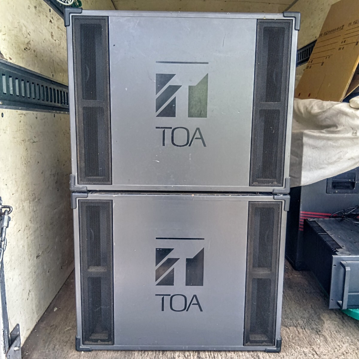 TOA 東亜 SEB ペア サブウーハーシステム 大型 プロ用 ステージ イベント 業務用 オーディオ 音響機器【動作未確認】
