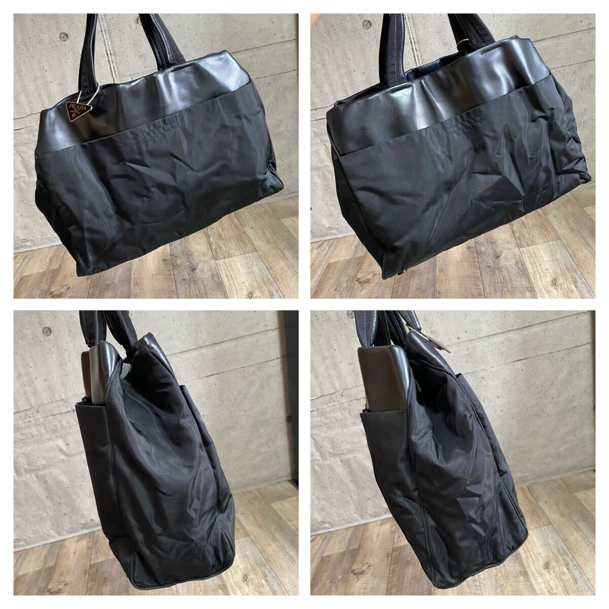 プラダ トートバッグ ハンド A4肩掛け ナイロン 三角ロゴ 大容量 多機能 本物 PRADA プラダ テスートナイロン トートバッグ 三角ロゴ