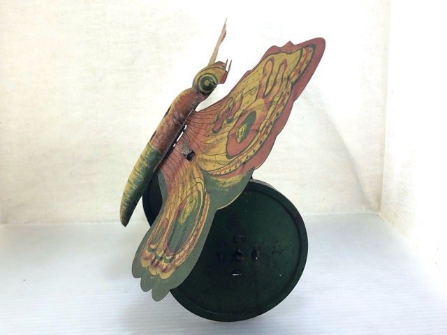 [ редкий ] Meiji времена жестяная пластина Vintage J.Chein&Co. America 1900s бабочка Tin Butterfly Push Toy MADE IN U.S.A античный 