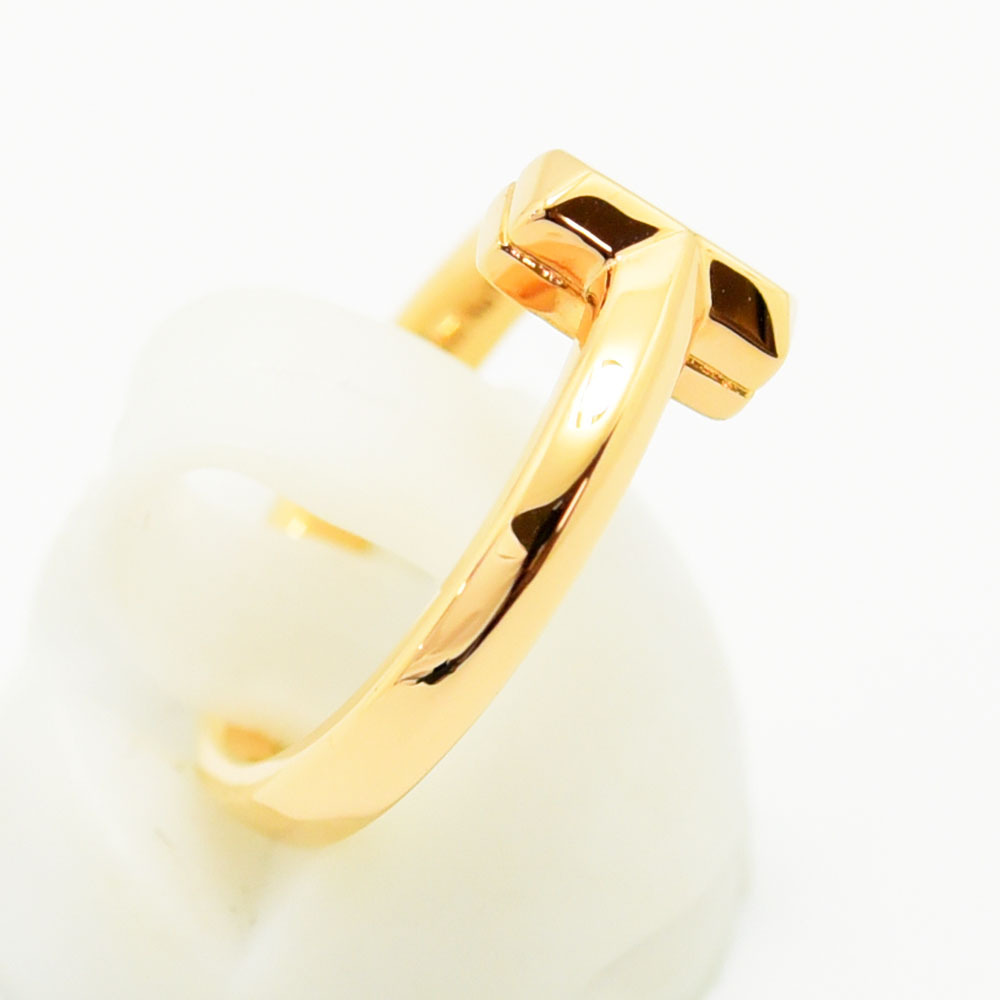 ティファニー リング Tワン ナロー TIFFANY&Co. 指輪 ダイヤモンド K18PG 約8号 新品仕上げ 中古_画像3