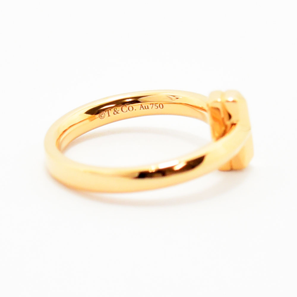 ティファニー リング Tワン ナロー TIFFANY&Co. 指輪 ダイヤモンド K18PG 約8号 新品仕上げ 中古_画像5