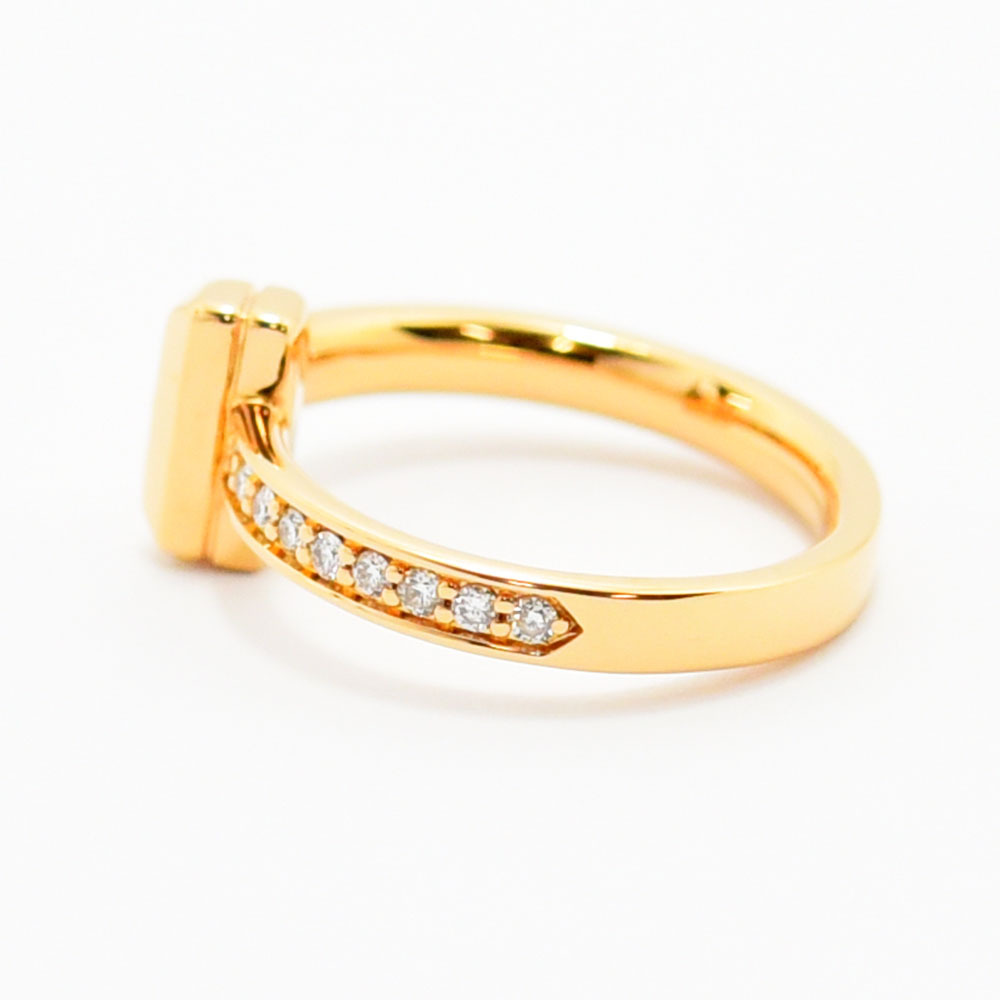 ティファニー リング Tワン ナロー TIFFANY&Co. 指輪 ダイヤモンド K18PG 約8号 新品仕上げ 中古_画像6