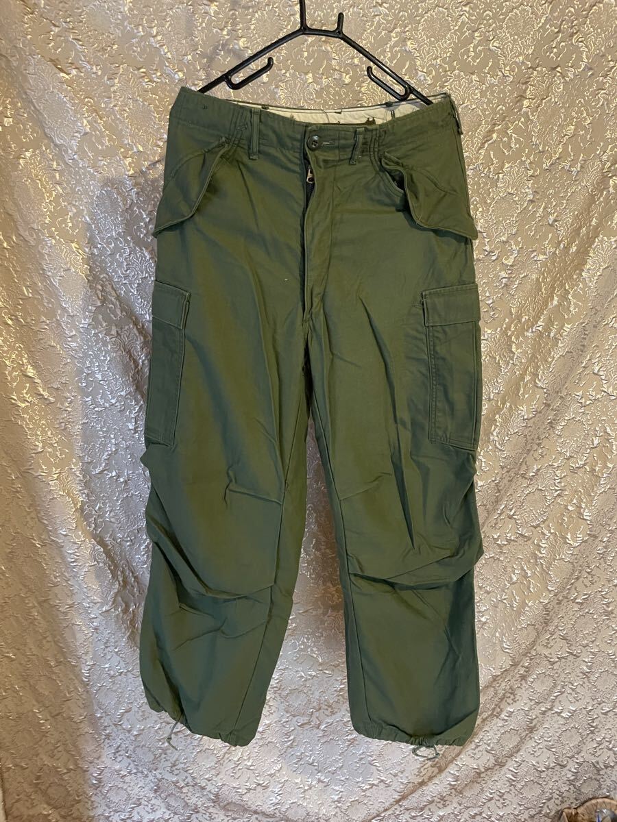 デッドストック品 ビンテージ 米軍実物 70s M-65 フィールドパンツ カーゴパンツ DSA100-74-C-1106 74年製 オリーブ系 0764_画像1