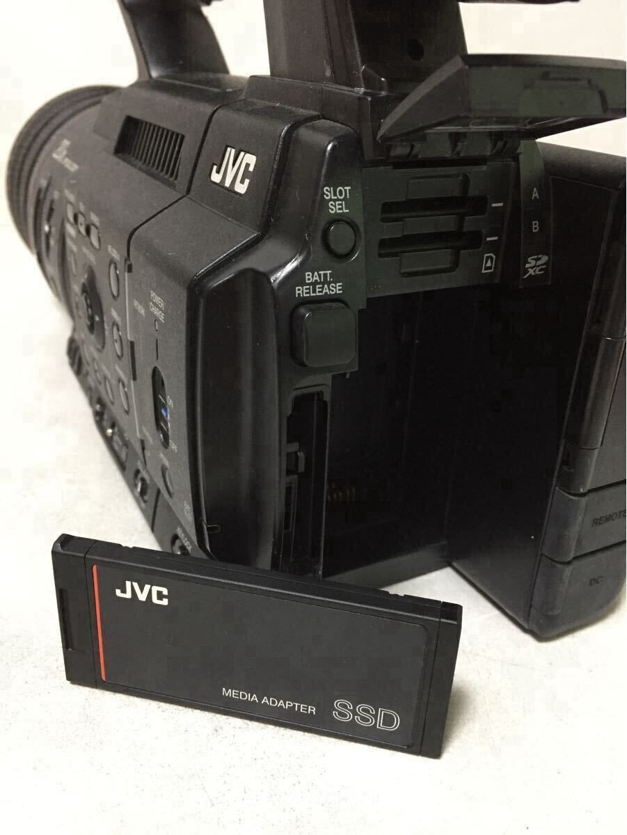 動作確認(rèn)済 JVC CONNECTED CAM GY-HC550 4Kメモリーカードカメラレコーダー ファン動作(134H) SSD KA-MC100搭載(定価約5萬) 0412