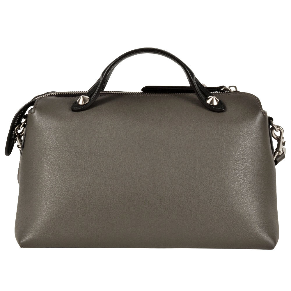 フェンディ FENDI バイザウェイ ミディアム ハンドバッグ レザー 8BL124 グレー ショルダーストラップ_画像3