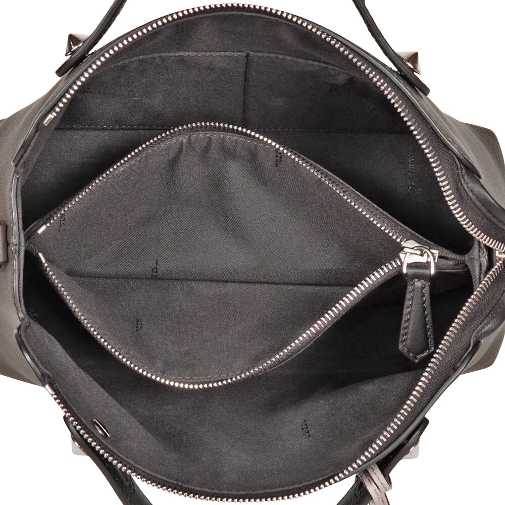 フェンディ FENDI バイザウェイ ミディアム ハンドバッグ レザー 8BL124 グレー ショルダーストラップ_画像6