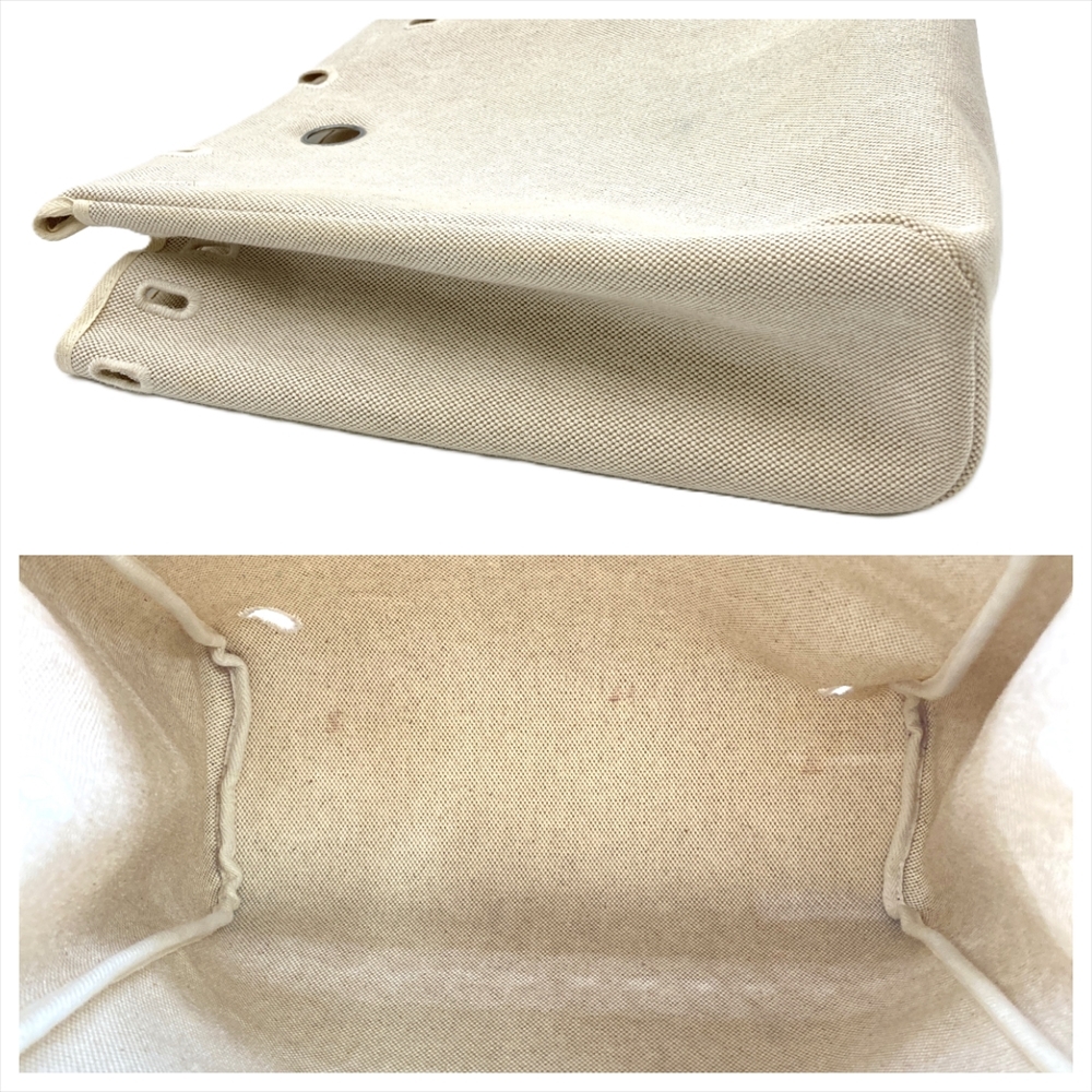 エルメス HERMES エールバッグ アド リュック キャンバス レザー □F刻印 ナチュラル シルバー金具 バックパック レディース_画像8