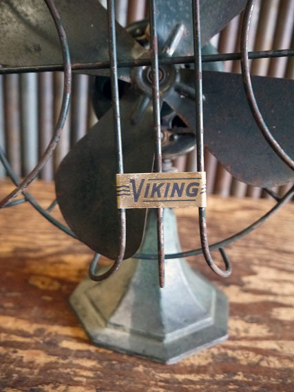 アンティークVIKINGメタルファン [gopd-1333]検アメリカUSA1930年代頃MOTORガレージJUNKディスプレイ雑貨雰囲気重視リアルインダストリアル_画像4