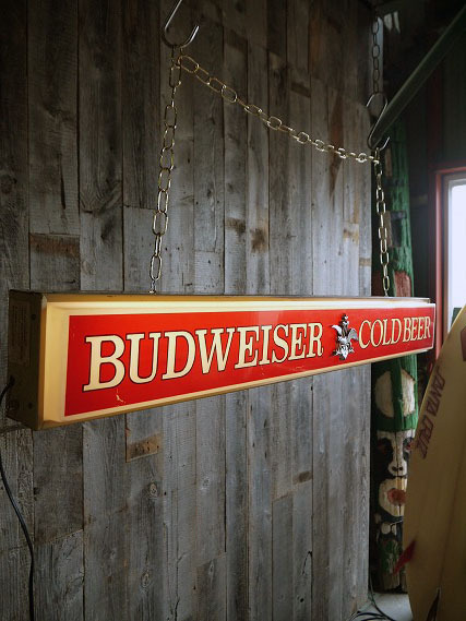 ビンテージBUDWEISERCOLDBEER大型ライトサイン [golp-147]検アメリカUSA1979年ライトサイン吊り下げ壁付け店舗ディスプレイ什器BAR_画像2