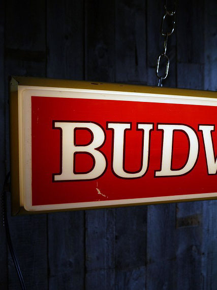 ビンテージBUDWEISERCOLDBEER大型ライトサイン [golp-147]検アメリカUSA1979年ライトサイン吊り下げ壁付け店舗ディスプレイ什器BAR_画像3
