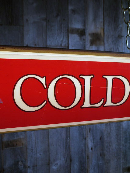 ビンテージBUDWEISERCOLDBEER大型ライトサイン [golp-147]検アメリカUSA1979年ライトサイン吊り下げ壁付け店舗ディスプレイ什器BAR_画像5